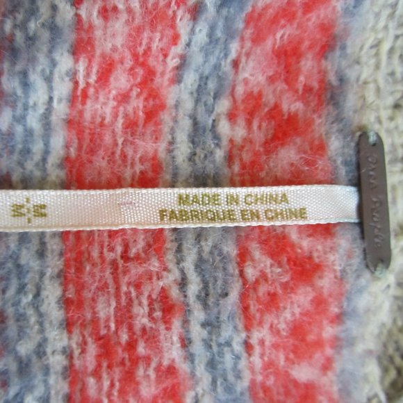 FREE PEOPLE - SzM - Red/Oatmeal Wool Sweater - Picture 7 of 7